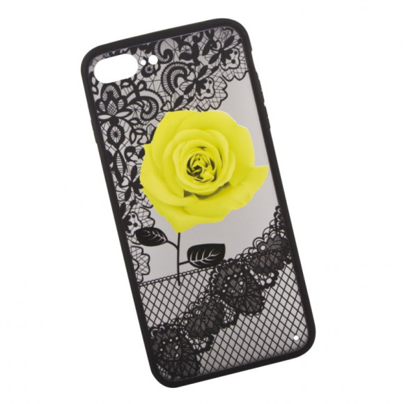 Защитная крышка "LP" для Apple iPhone 8 Plus, 7 Plus, Роза желтая (европакет)