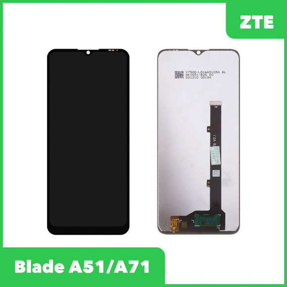 LCD дисплей для ZTE Blade A51, A71 в сборе с тачскрином (черный)