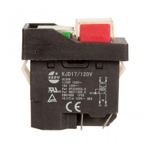 Выключатель для бетономешалки/плиткореза, 4 контакта (G1067-1) 301107