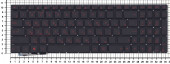 Клавиатура для ноутбука Asus G771, N551, черная без рамки с красной подсветкой Клавиатура для ноутбука Asus G771, N551, черная без рамки с красной подсветкой