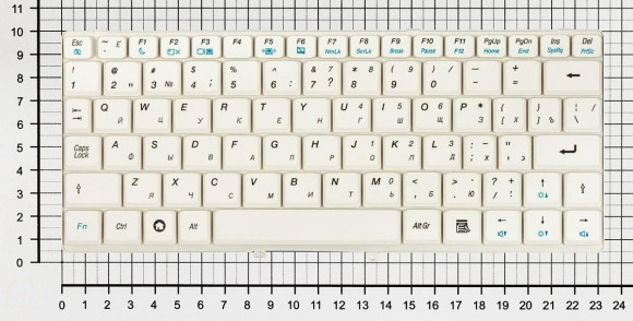 Клавиатура для ноутбука Lenovo IdeaPad S9, S10, белая