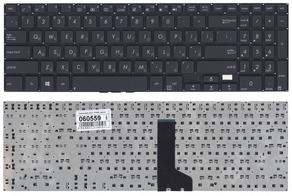 Клавиатура для ноутбука Asus PU500, черная