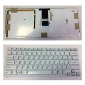 Клавиатура для ноутбука Sony Vaio SVE14A1 серебряная, с рамкой, с подсветкой Клавиатура для ноутбука Sony Vaio SVE14A1 серебряная, с рамкой, с подсветкой