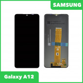 Дисплей для Samsung Galaxy A12 SM-A125 в сборе без рамки (черный) 100% оригинал