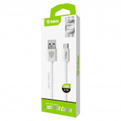 USB кабель inkax CK-51 100 CM 2.1A для USB Type-C круглый пластиковые разьемы, белый USB кабель inkax CK-51 100 CM 2.1A для USB Type-C круглый пластиковые разьемы, белый