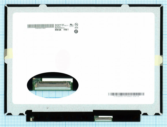 Матрица (экран) для ноутбука B120XAK01.0, 12.0", 1366x768, 40 pin, LED, матовая