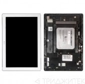 Модуль с передней панелью для планшета Asus ZenPad 10 (Z300CG), зеленый шлейф, белый, оригинал Модуль с передней панелью для планшета Asus ZenPad 10 (Z300CG), зеленый шлейф, белый, оригинал