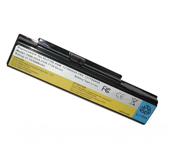 Аккумулятор (батарея) для ноутбука Lenovo IdeaPad Y510 (121000650) 5200мАч, 11.1В, черный (OEM)