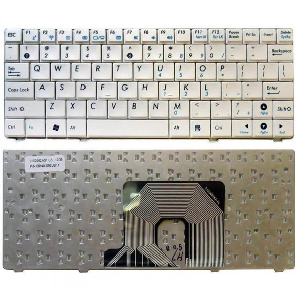 Клавиатура для ноутбука Asus Eee PC 900HA, 900SD, T91 белая
