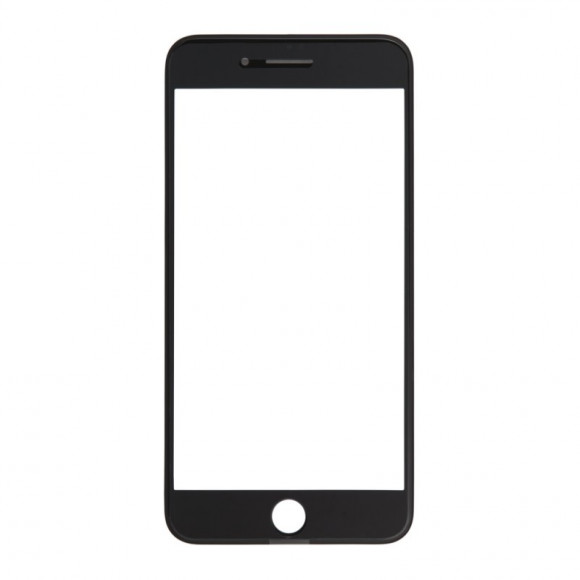 Стекло для переклейки дисплея Apple iPhone 8 Plus, в сборе с рамкой, черный