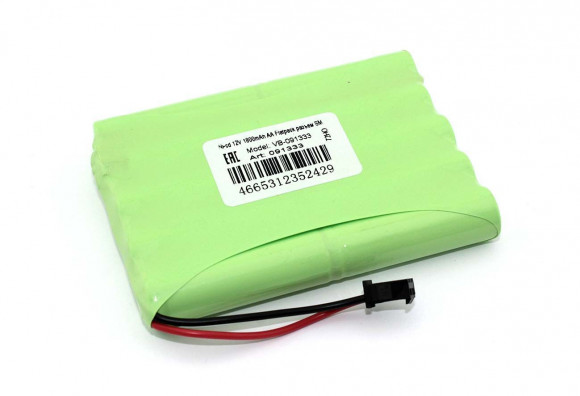 Аккумулятор Ni-cd 12В, 1800мАч, AA Flatpack разъем SM