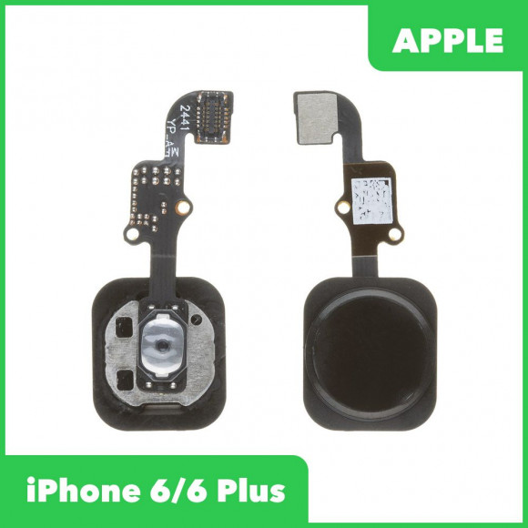 Шлейф, FLC для телефона Apple iPhone 6, Apple iPhone 6 Plus с кнопкой HOME, черный