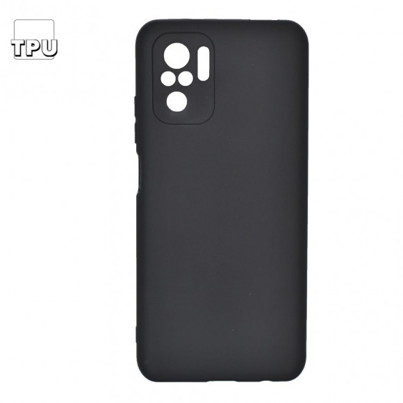 Силиконовый чехол "LP" для Xiaomi Redmi Note 10S TPU, черный, непрозрачный (европакет)