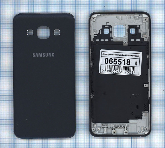 Задняя крышка корпуса для Samsung Galaxy A3 2015 (A300F), черная