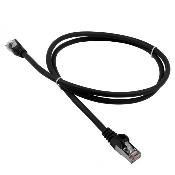 Патч-корд RJ45 - RJ45, 4 пары, FTP, категория 5е, 0.5 м, черный, LSZH, LANMASTER, LAN-PC45/S5E-0.5-BK