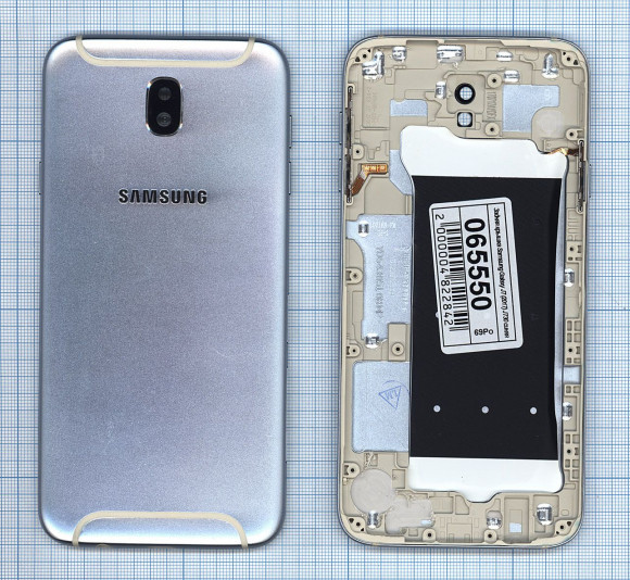 Задняя крышка корпуса для Samsung Galaxy J7 2017 (J730F), синяя
