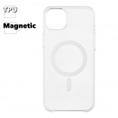 Защитная крышка для iPhone 14 Plus "Clear Case" MagSafe TPU (прозрачная)