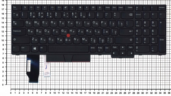 Клавиатура для ноутбука Lenovo ThinkPad E580, черная Клавиатура для ноутбука Lenovo ThinkPad E580, черная