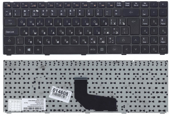 Клавиатура для ноутбука DNS K580S, черная с рамкой