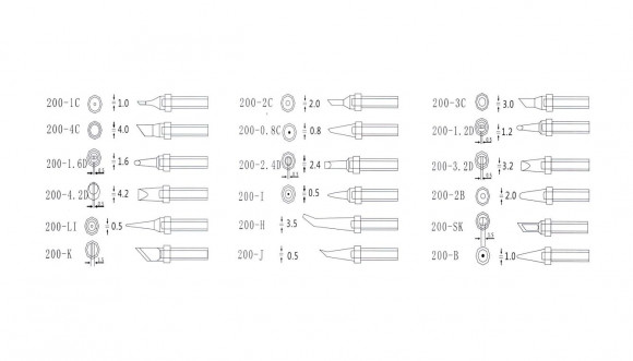 Жало для паяльника Quick QSS200-T-1.2D