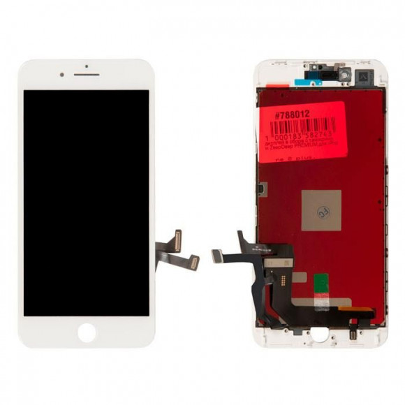 дисплей в сборе с тачскрином ZeepDeep PREMIUM для iPhone 8 plus, белый + прокладка-абсорбер