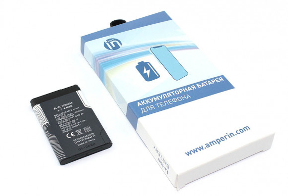 Аккумулятор (батарея) Amperin BL-5C для телефона Nokia 1100, 130, 130, 1200мАч