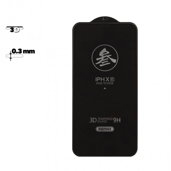 Защитное стекло Remax Medicine Glass GL-27 для Apple iPhone XR с рамкой, черное
