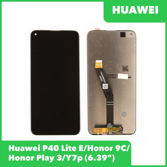 LCD дисплей для Huawei P40 Lite E, Honor 9C, Honor Play 3, Y7p с тачскрином (черный)