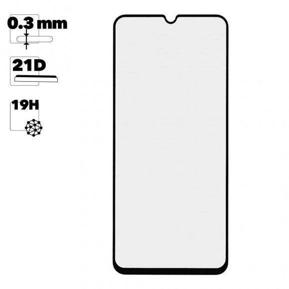 Защитное стекло для Huawei Y8p Full Curved Glass 21D 0, 3 мм (оранжевая подложка)