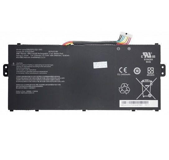 Аккумулятор (батарея) для ноутбука Hasee, Haier (SQU-1901, 916Q2294H), 42.73Wh, 3700мАч, 11.55В