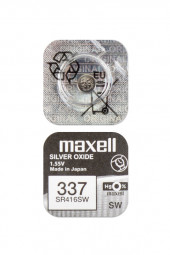 Батарейка (элемент питания) Maxell SR416SW 337 (0%Hg), 1 штука Батарейка (элемент питания) Maxell SR416SW 337 (0%Hg), 1 штука