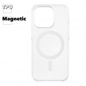 Защитная крышка для iPhone 14 Pro "Clear Case" MagSafe TPU (прозрачная)