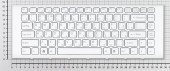 Клавиатура для ноутбука ноутбука Sony Vaio VPC-EA, белая c белой рамкой Клавиатура для ноутбука ноутбука Sony Vaio VPC-EA, белая c белой рамкой