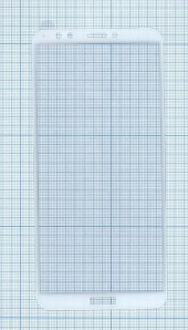 Защитное стекло "Полное покрытие" для Huawei Y6 Prime (2018) белое