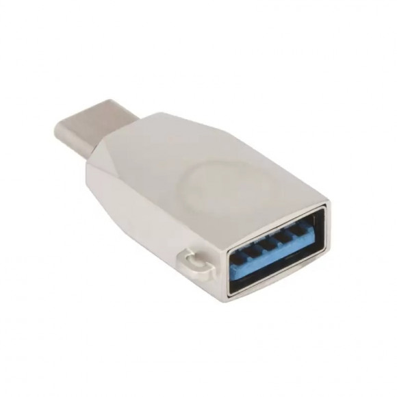 Адаптер OTG Hoco UA9 USB to Type-C OTG adapter, серый