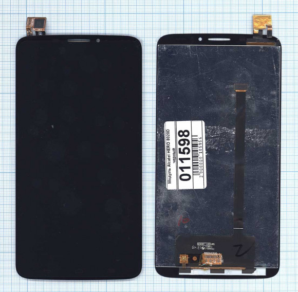 Модуль (матрица + тачскрин) для Alcatel One Touch Hero 8020D, черный