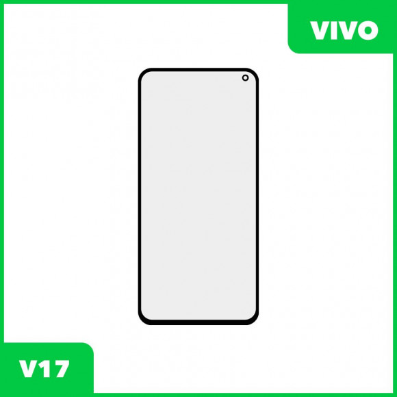 Стекло + OCA пленка для переклейки Vivo V17, черный