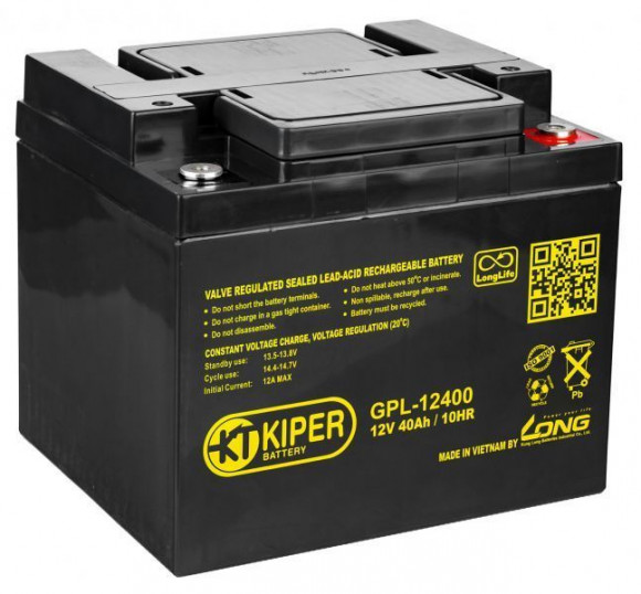 Аккумуляторная батарея Kiper GPL-12400, 12В, 40Ач