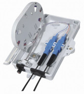 FO-WBI-2A-GY Бокс оптический настенный, 2 порта (SC, duplex LC), без пигтейлов и проходных адаптеров, IP65, 102 х 167 х 31 мм, серый Hyperline