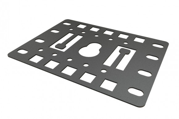 PMR-2U-TM-RAL9005 Кронштейн 2U, Т-пазы + крепеж типа ';монетка';, цвет черный RAL9005 (4 шт. в комплекте) Hyperline