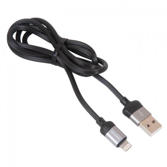 Кабель USB BOROFONE BX28 Dignity USB - Lightning, 2.4А, 1 м, серый металлик