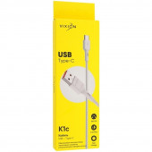 Кабель USB Vixion (K1c) Type-C, 1 метр, белый Кабель USB Vixion (K1c) Type-C, 1 метр, белый
