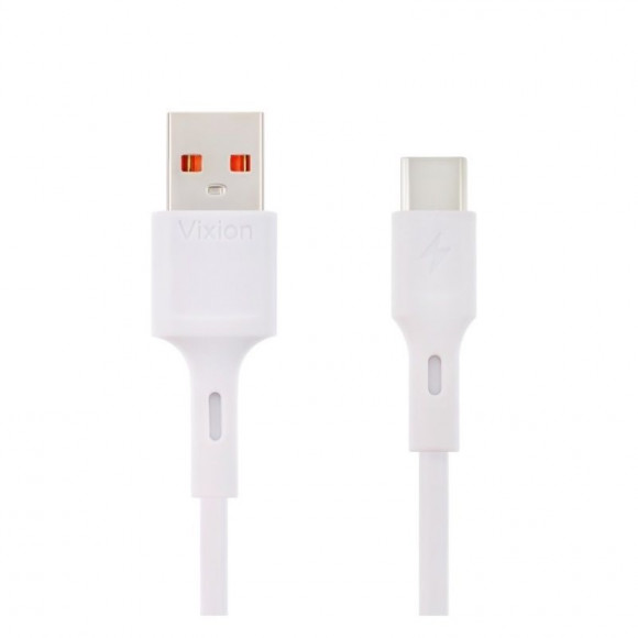 Кабель USB Vixion (K1c) Type-C, 1 метр, белый