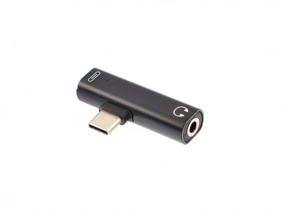 Адаптер (AD68) Type-C - Type-C - Jack 3.5, черный (Vixion)