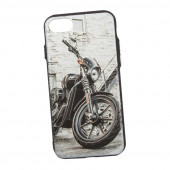 Защитная крышка для Apple iPhone 8, 7 с фактурным покрытием "Мото у забора" (коробка)