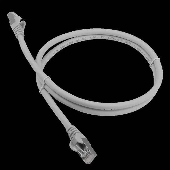 Патч-корд RJ45 - RJ45, 4 пары, FTP, категория 5е, 0.5 м, серый, LSZH, LANMASTER, LAN-PC45/S5E-0.5-GY