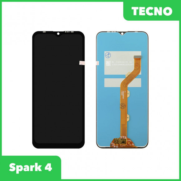 LCD дисплей для Tecno Spark 4 в сборе с тачскрином (черный)