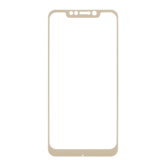 Защитное стекло "LP" для Xiaomi Pocophone F1 Tempered Glass 0.33 мм 9H (золотая рамка)