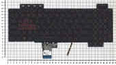 Клавиатура для ноутбука Asus Gaming FX504, черная с красной подсветкой Клавиатура для ноутбука Asus Gaming FX504, черная с красной подсветкой