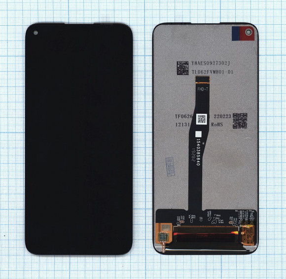 Дисплей для Huawei P Smart 2021, Y7A, Honor 10X Lite (COF) черный